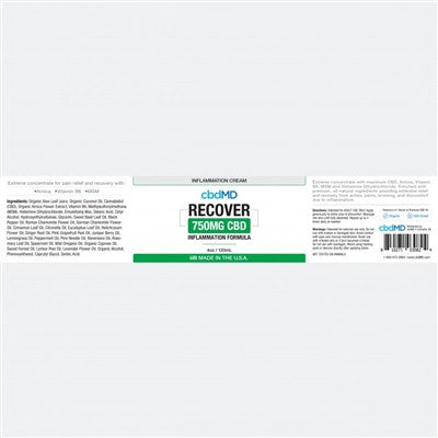 cbdMD Inflammation Formula 4oz Tub 750mg