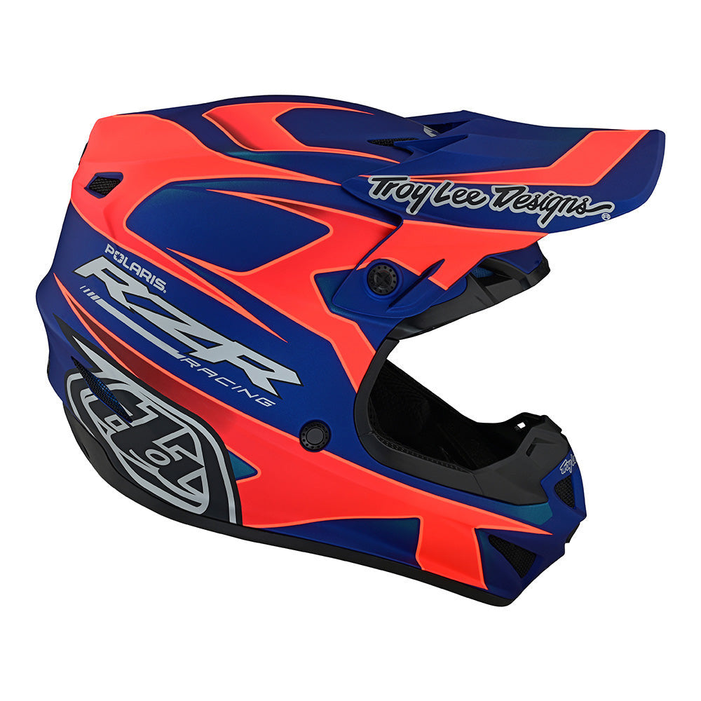 Troy Lee Designs SE4 Polyacrylite MIPS Helmet Polaris Blue/Red