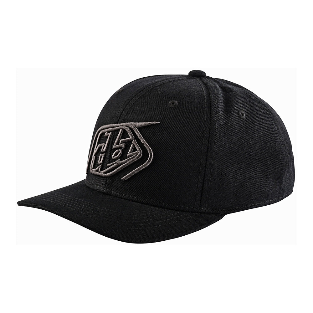 Troy Lee Designs Curved Snapback Hat Crop Black/Charcoal OSFA