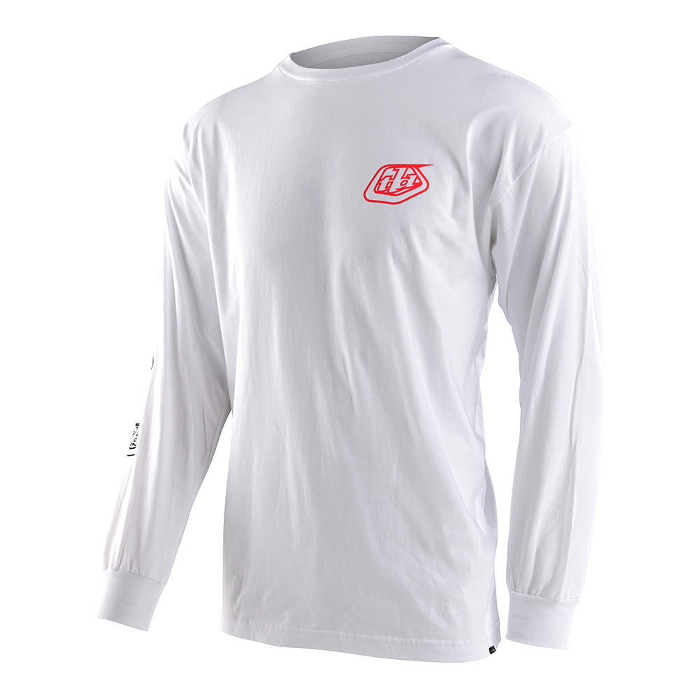 Troy Lee Designs Stamp Long Sleeve Tee White