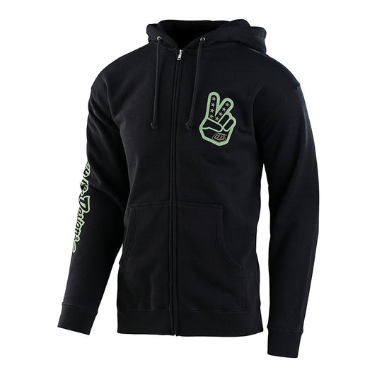 Troy Lee Designs Zip Up Hoodie Peace Out Black