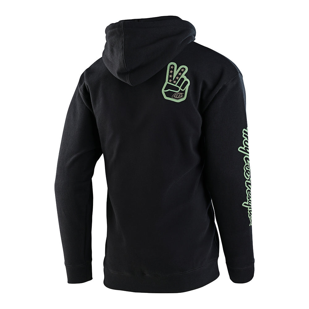 Troy Lee Designs Zip Up Hoodie Peace Out Black