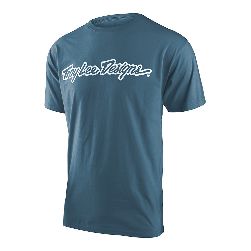Troy Lee Designs Short Sleeve Tee Signature Slate