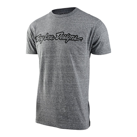 Troy Lee Designs Short Sleeve Tee Signature Vintage Snow Heather