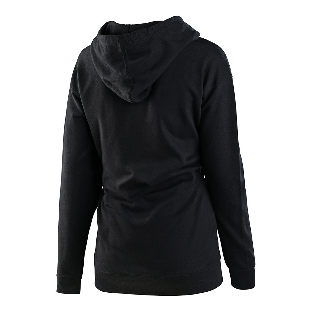 Troy Lee Designs Womens Pullover Hoodie Signature Black/Reflective Silver