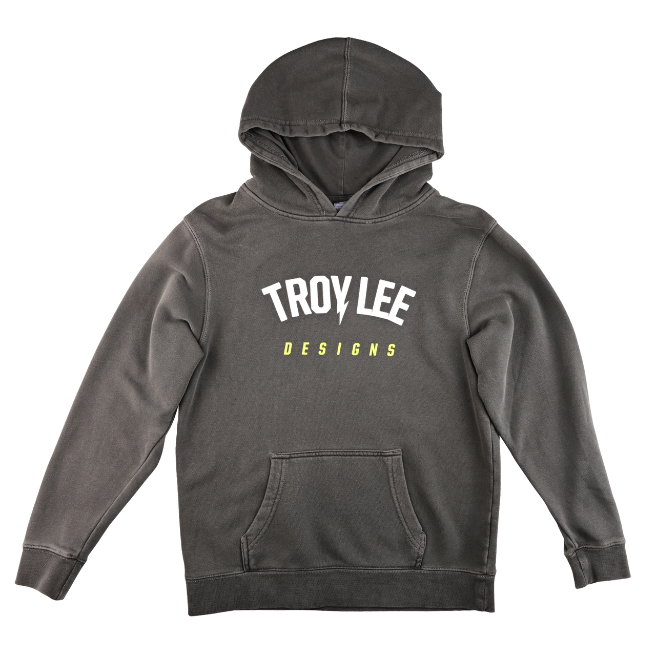 Troy Lee Designs Youth Pullover Hoodie Bolt Washed Gray