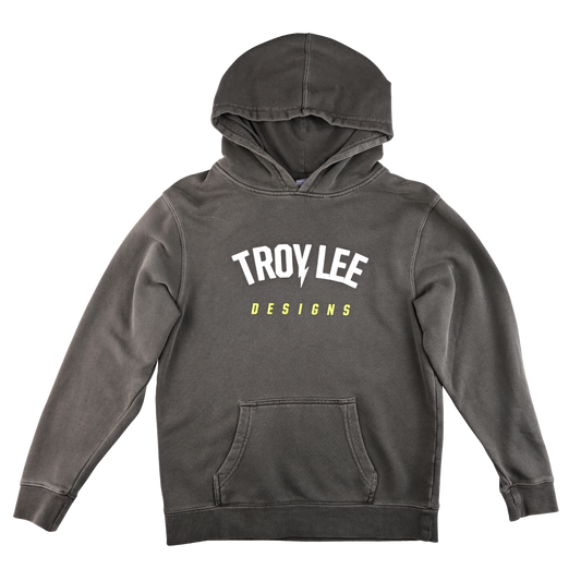 Troy Lee Designs Youth Pullover Hoodie Bolt Washed Gray