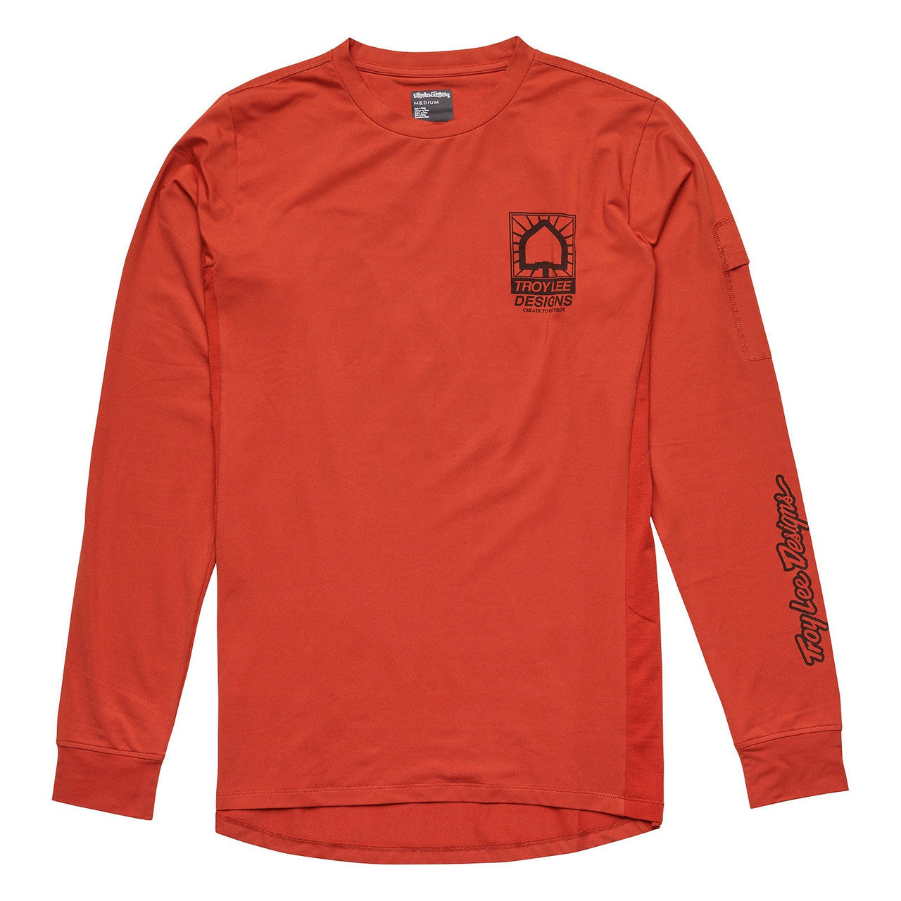 Troy Lee Designs Ruckus Long Sleeve Ride Tee Create To Destroy Brick