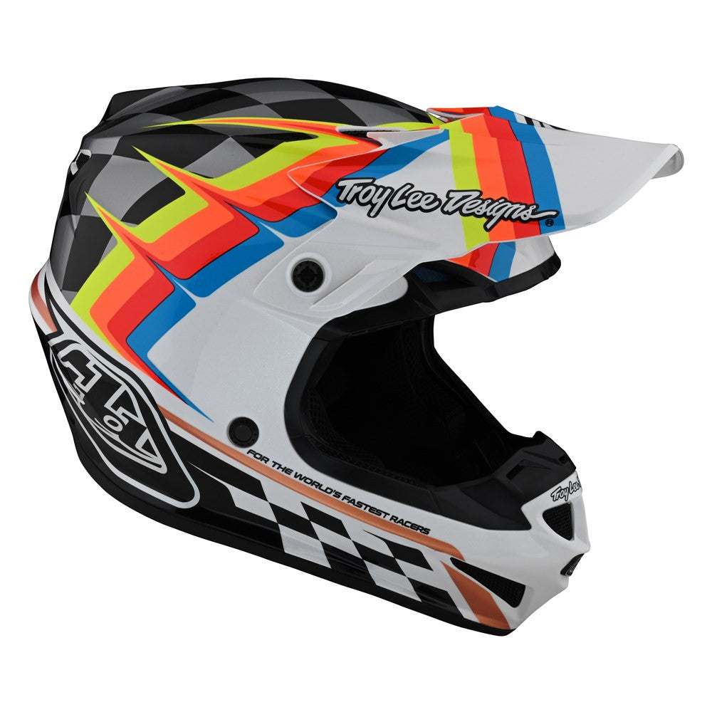 Troy Lee Designs SE4 Polyacrylite Offroad Helmet with MIPS Warped