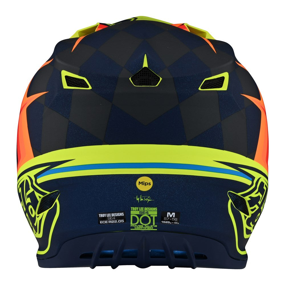 Troy Lee Designs SE4 Polyacrylite Offroad Helmet with MIPS Warped