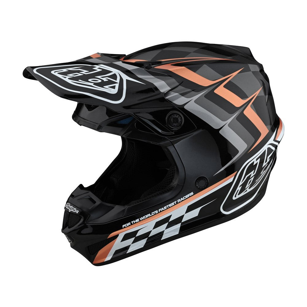 Troy Lee Designs SE4 Polyacrylite Offroad Helmet with MIPS Warped