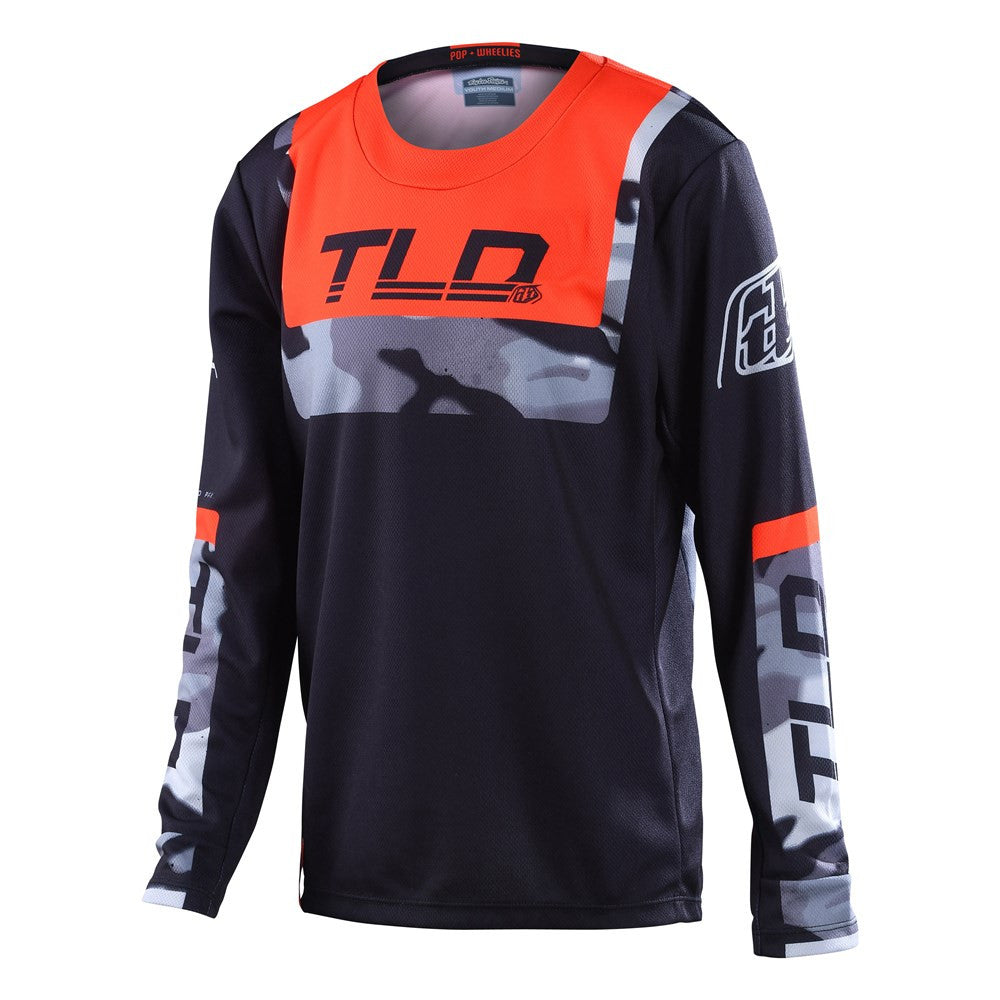 Troy Lee Designs 2022 Youth GP Jersey and Pant Combo Brazen Camo Black/Orange
