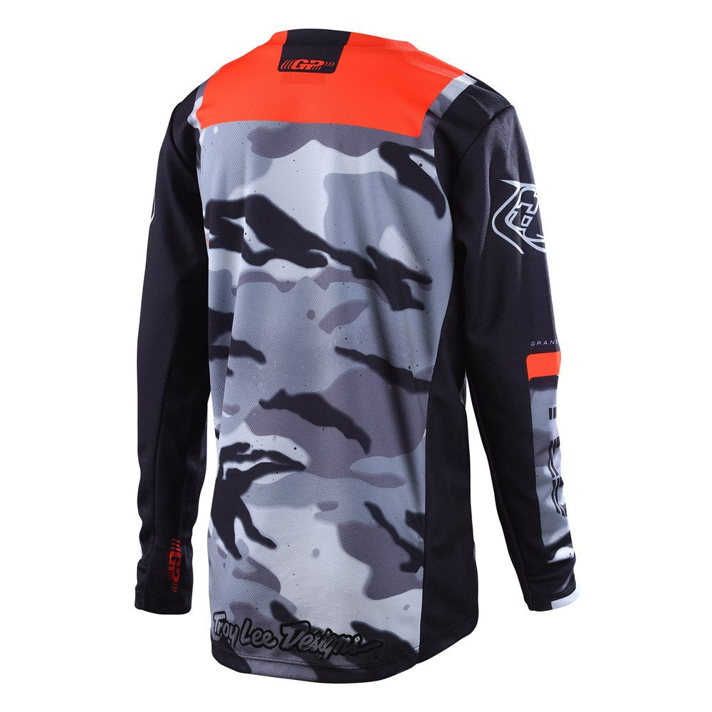 Troy Lee Designs 2022 Youth GP Jersey and Pant Combo Brazen Camo Black/Orange