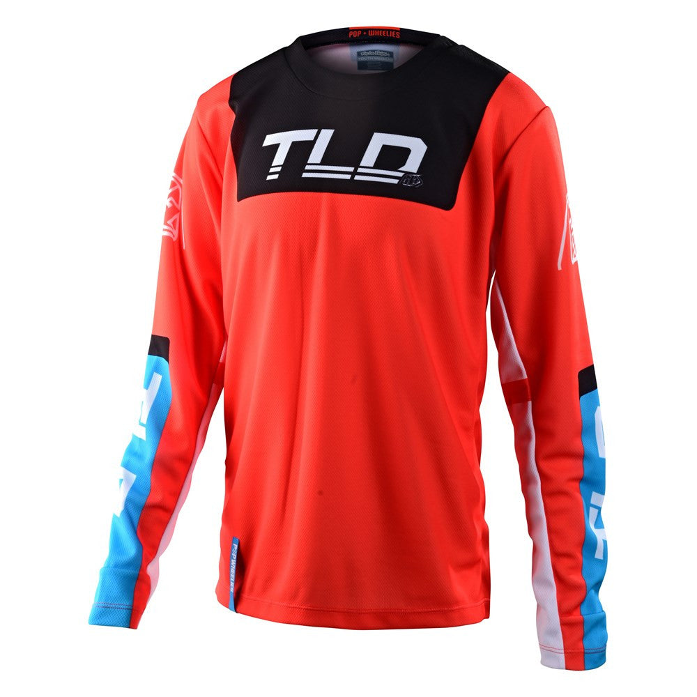 Troy Lee Designs 2022 Youth GP Jersey and Pant Combo Fractura Orange/Black