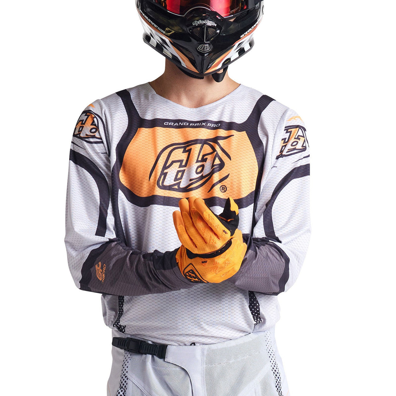 Troy Lee Designs 2024 GP Pro Air Jersey Bands Gray/Neo Orange