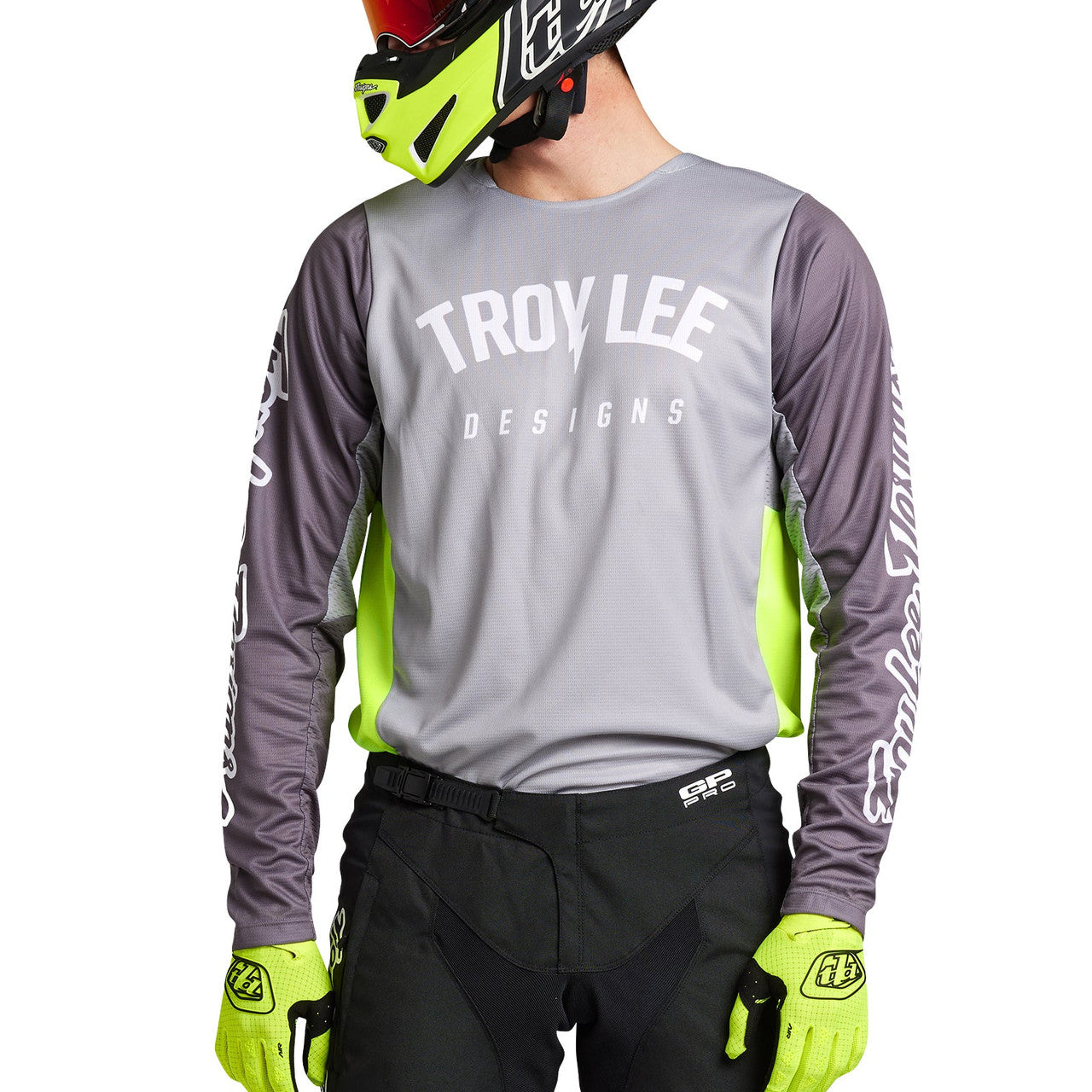 Troy Lee Designs 2024 GP Pro Jersey Boltz Silver/Glo Green