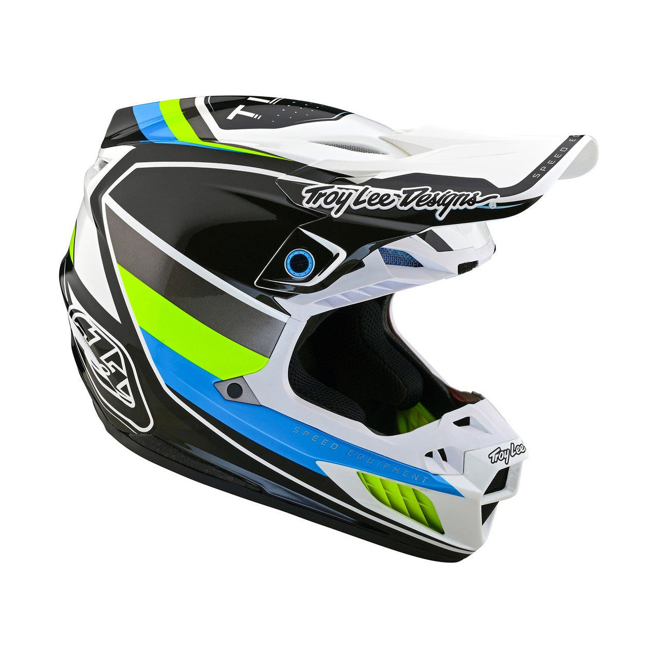 Troy Lee Designs 2024 SE5 Composite Helmet W/MIPS Reverb White/Blue