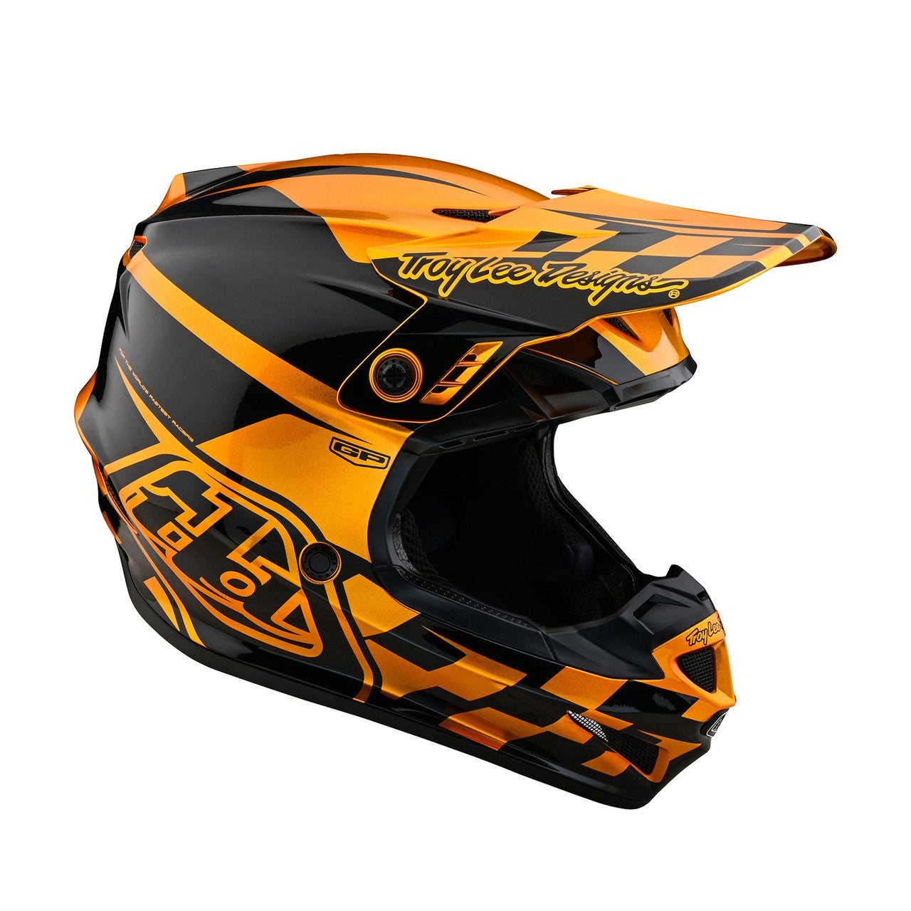 Troy Lee Designs 2024 Youth GP Helmet Check Up Gold/Black