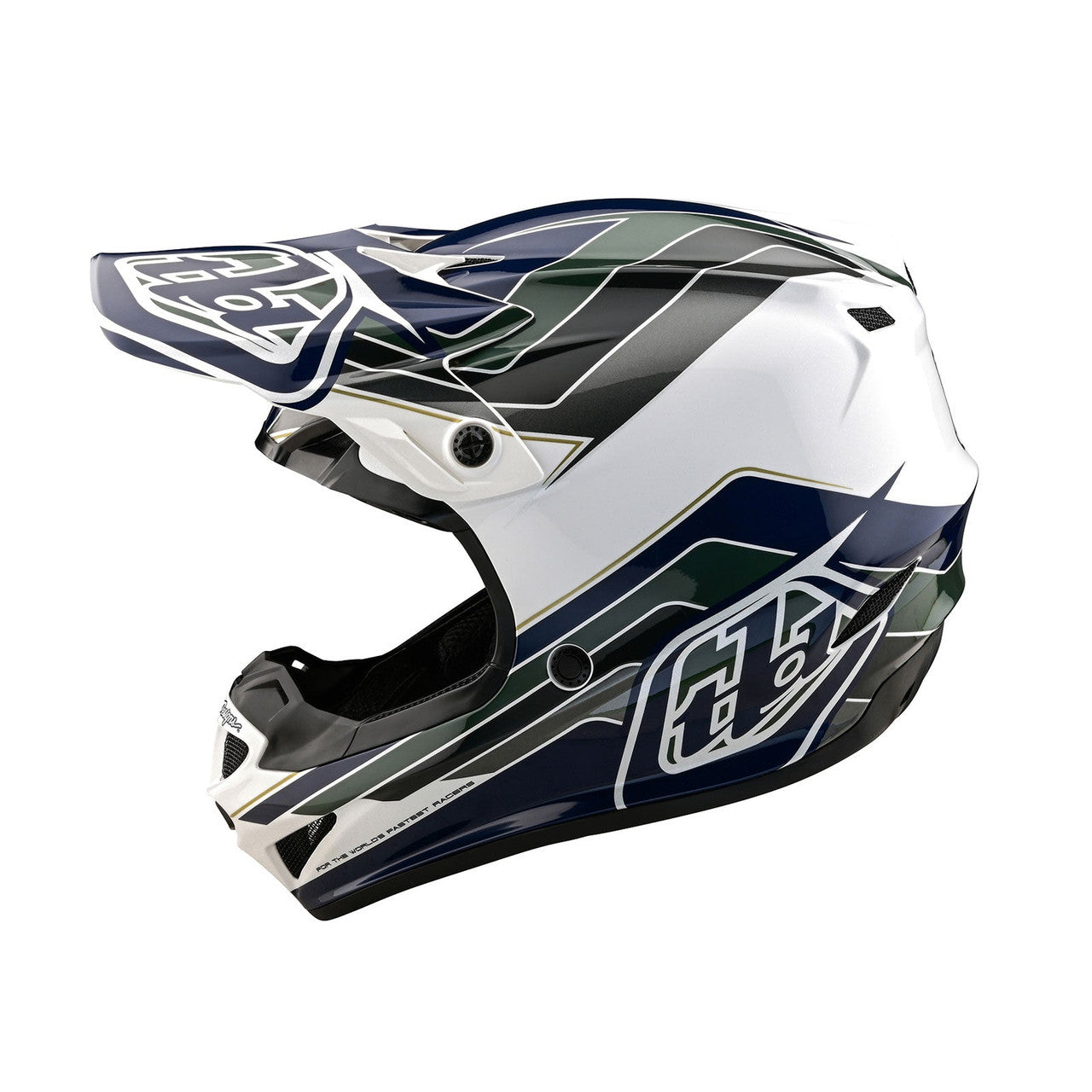 Troy Lee Designs 2024 SE4 Polyacrylite Helmet W/MIPS Block Charcoal/Navy