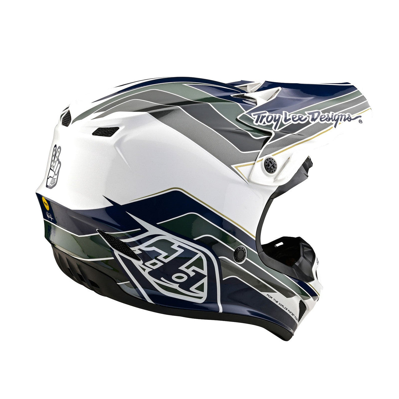 Troy Lee Designs 2024 SE4 Polyacrylite Helmet W/MIPS Block Charcoal/Navy