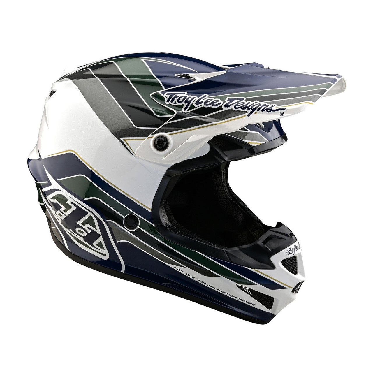 Troy Lee Designs 2024 SE4 Polyacrylite Helmet W/MIPS Block Charcoal/Navy