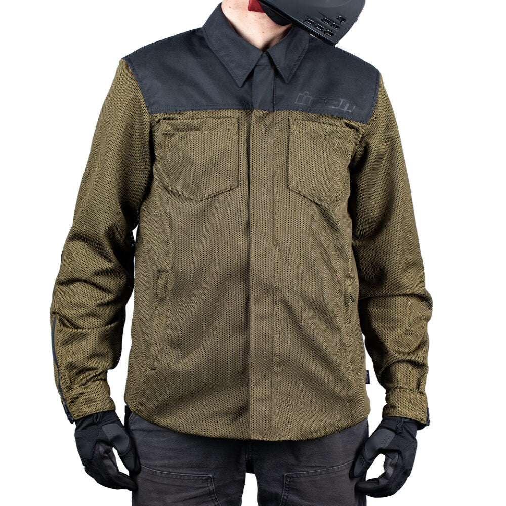 Icon Upstate Mesh CE Jacket Green