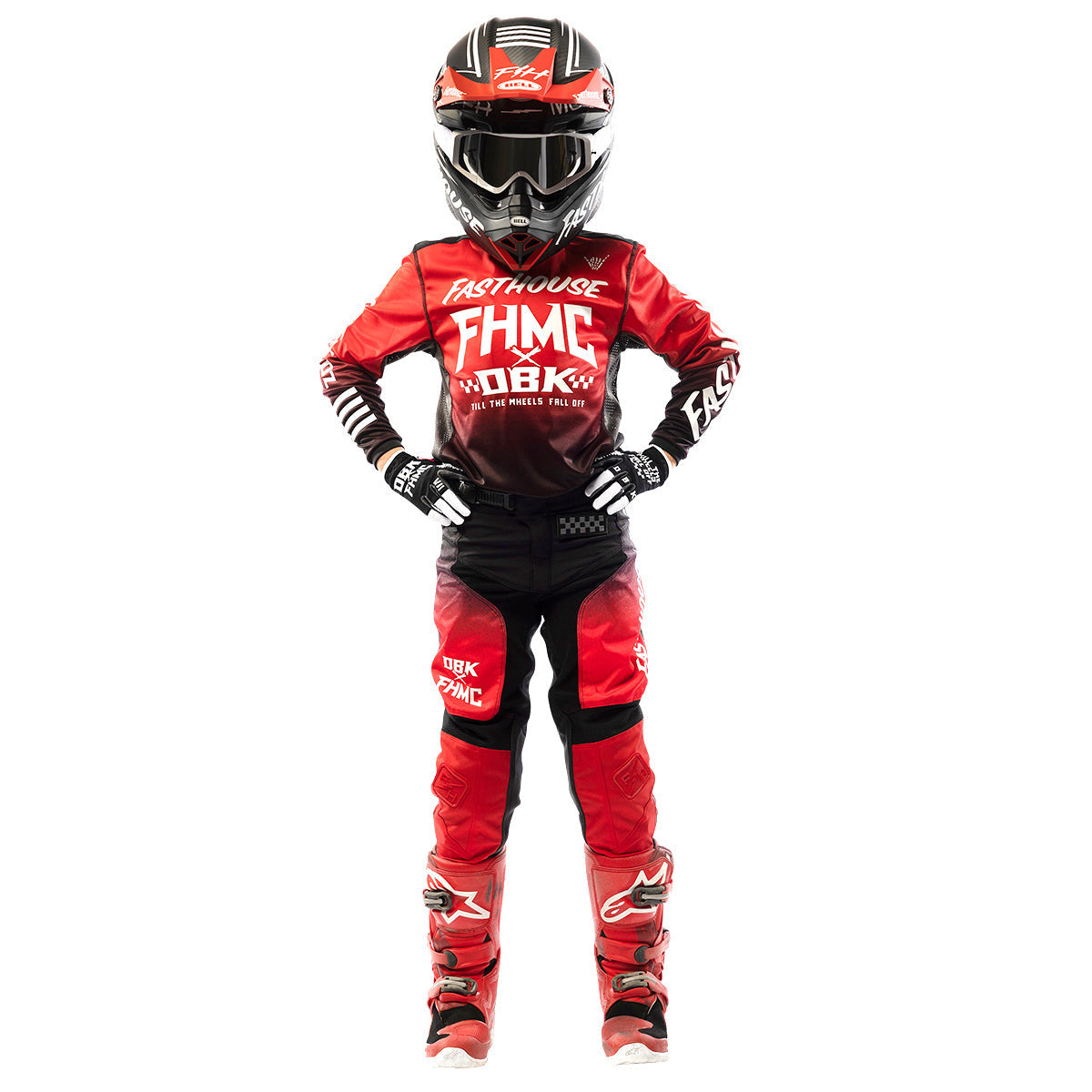 Fasthouse Youth Grindhouse Twitch Jersey - Red/Black