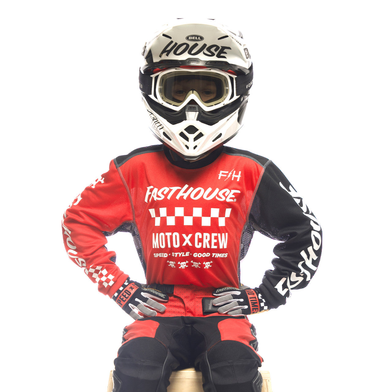 Fasthouse Youth Grindhouse Alpha Jersey - Red/Black