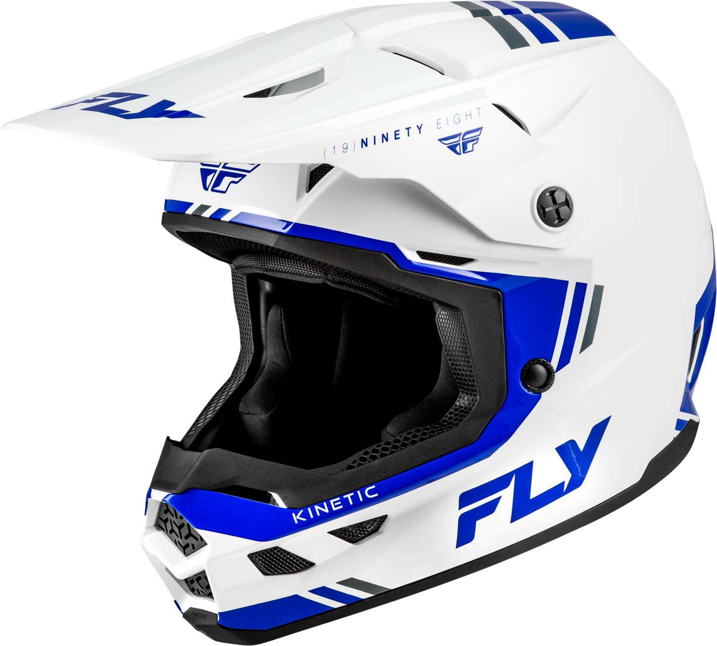 FLY Racing 2026 Kinetic Verdict Helmet White/Blue/Grey