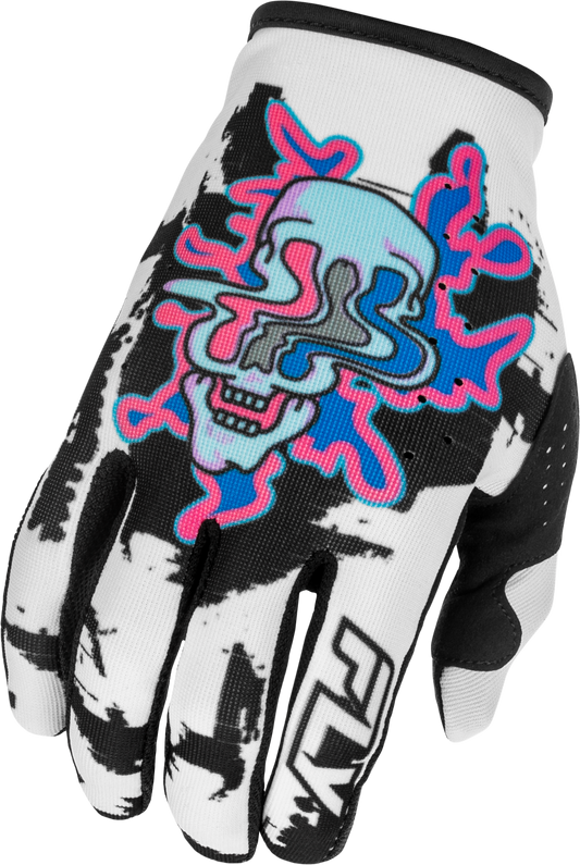FLY Racing 2026 Youth Girls Lite Warp Gloves White/Blue/Pink
