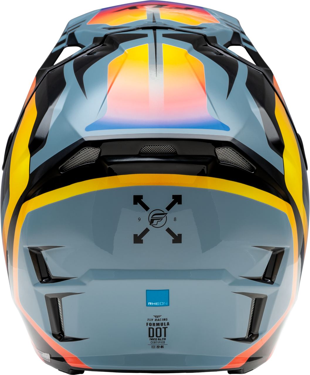 FLY Racing 2025 Youth Formula CP Krypton Helmet Grey/Black/Electric Fade Youth Large
