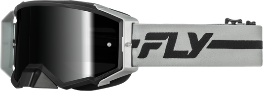FLY Racing Zone Pro Goggle Grey/Black with Black Mirror/Smoke Lens