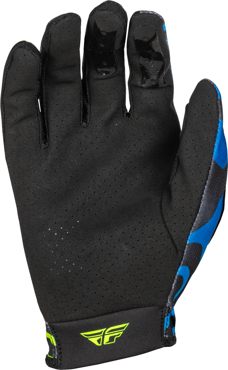 FLY Racing 2025 Youth Lite Zen Gloves Black/Blue/Hi-Vis