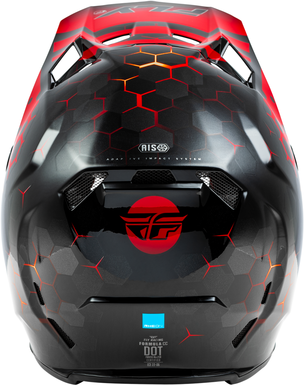FLY Racing 2025 Youth Formula CC Tektonic Helmet Black/Red/Orange Youth Large