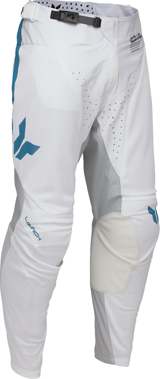 Thor 2025 LAUNCHMODE Vented Raid Jersey Pant Combo White/Gray