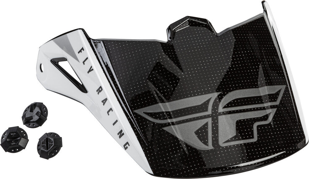 FLY Racing 2021 Kinetic Straight Edge Replacement Visor - Black/White