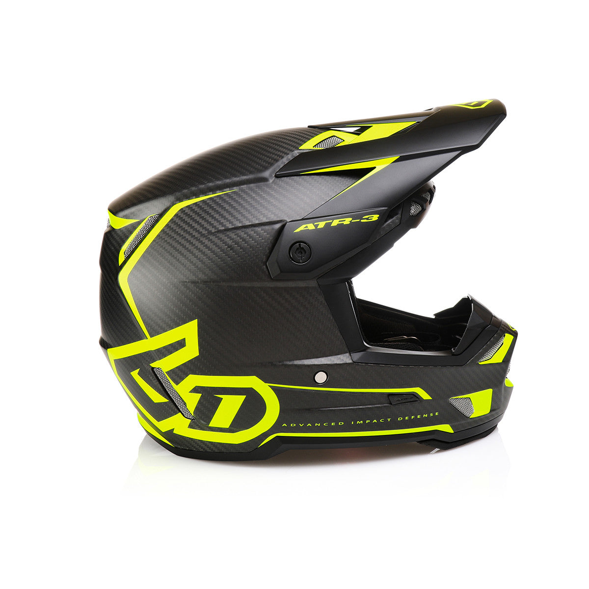 fluorescent yellow motorcycle helmet 6D - ATR-3 Nova Helmet
