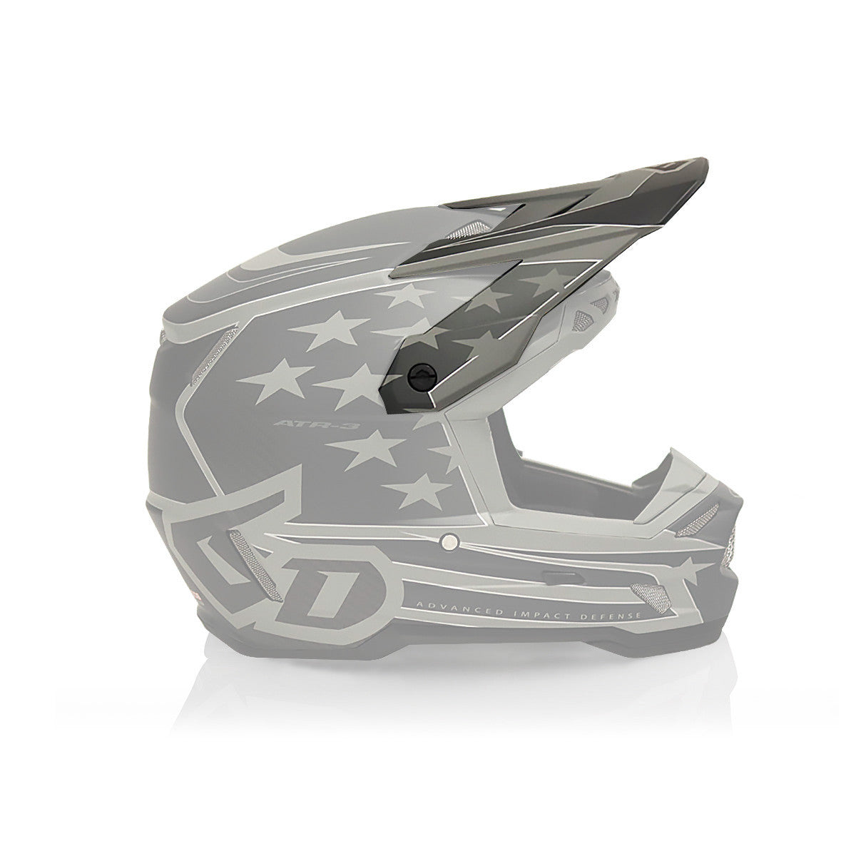 6D ATR-3 Replacement Visor Patriot Matte Black