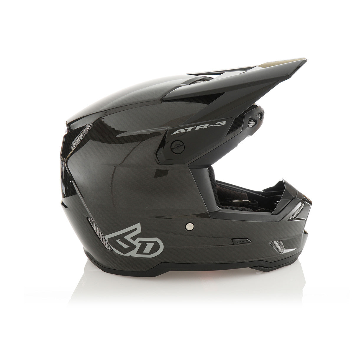 6D ATR-3 Solid Offroad Helmet Gloss Black