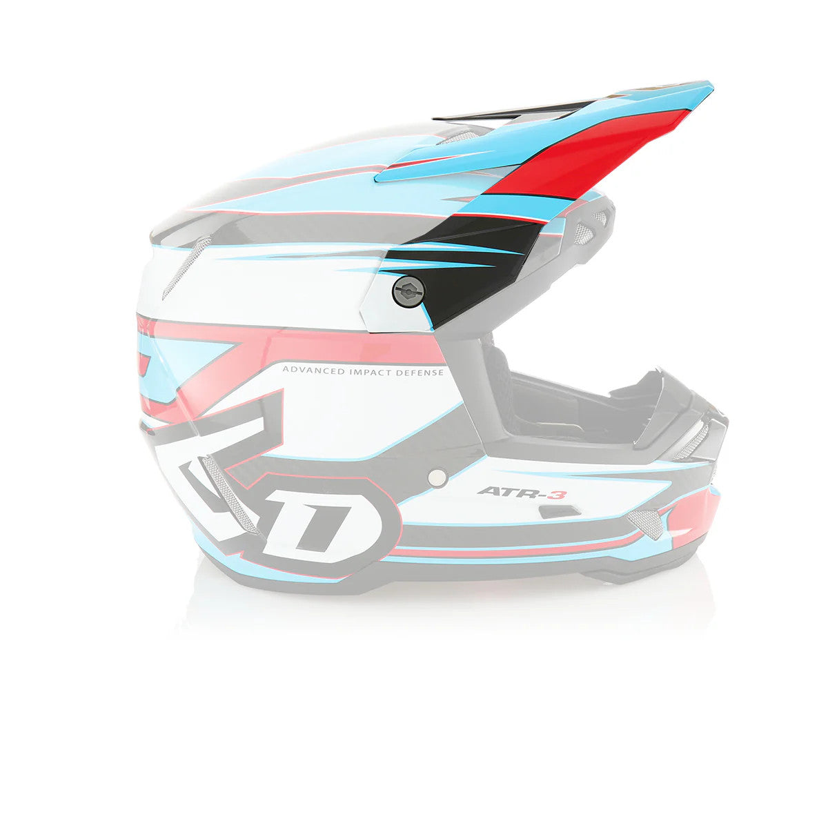 6D ATR-3 Replacement Visor Hyper Gloss Red Cyan