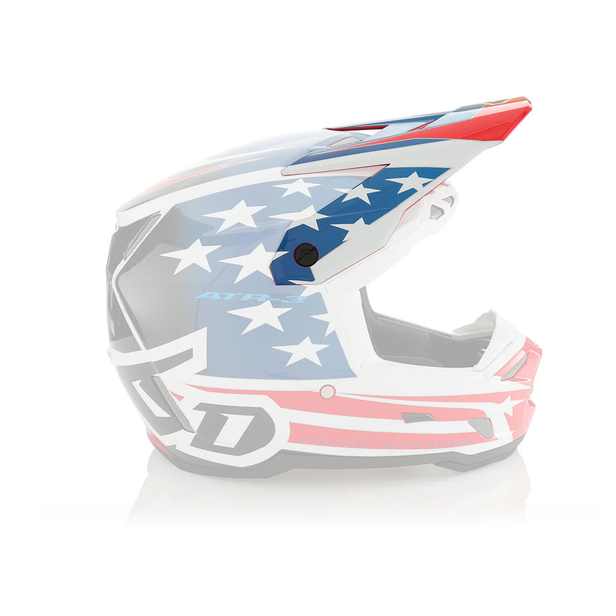 6D ATR-3 Replacement Visor Patriot Gloss Red White Blue