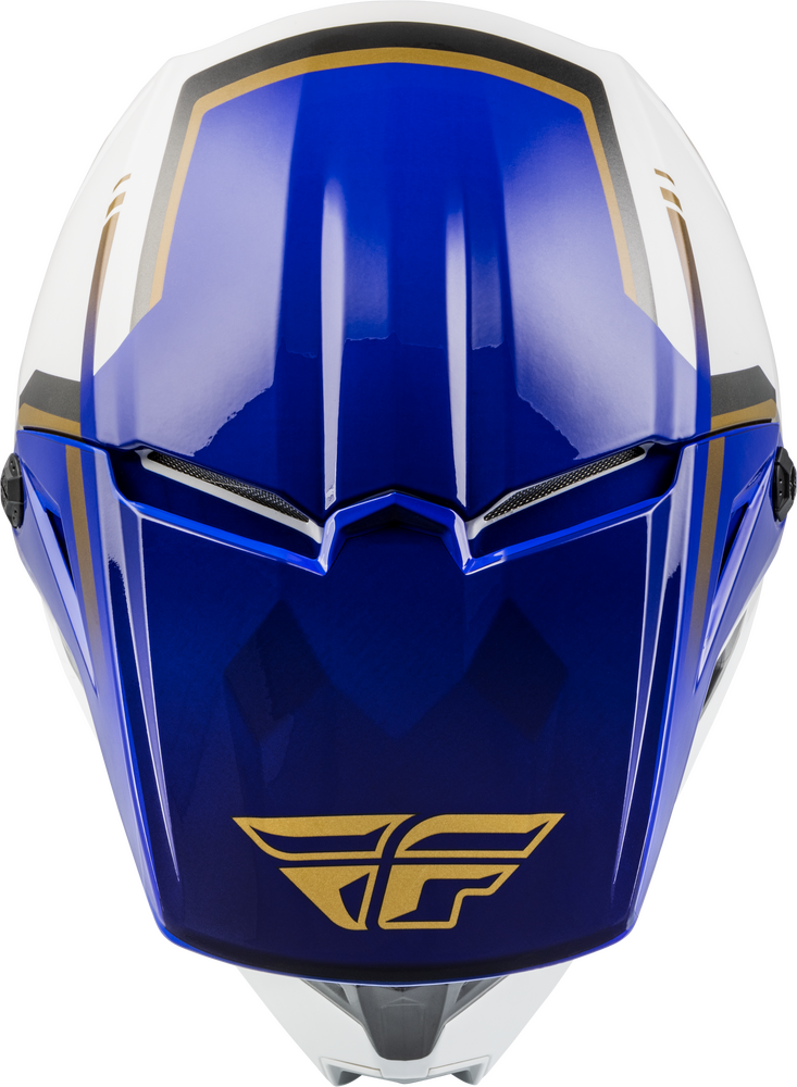 FLY Racing 2023 Kinetic Vision Offroad Helmet White/Blue