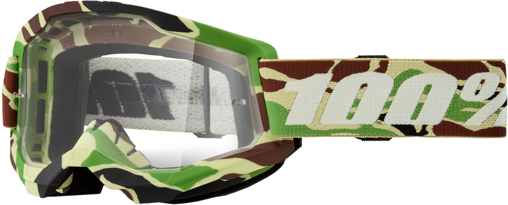 100% - 50027-00024 - STRATA 2 GOGGLE WAR CAMO CLEAR LENS