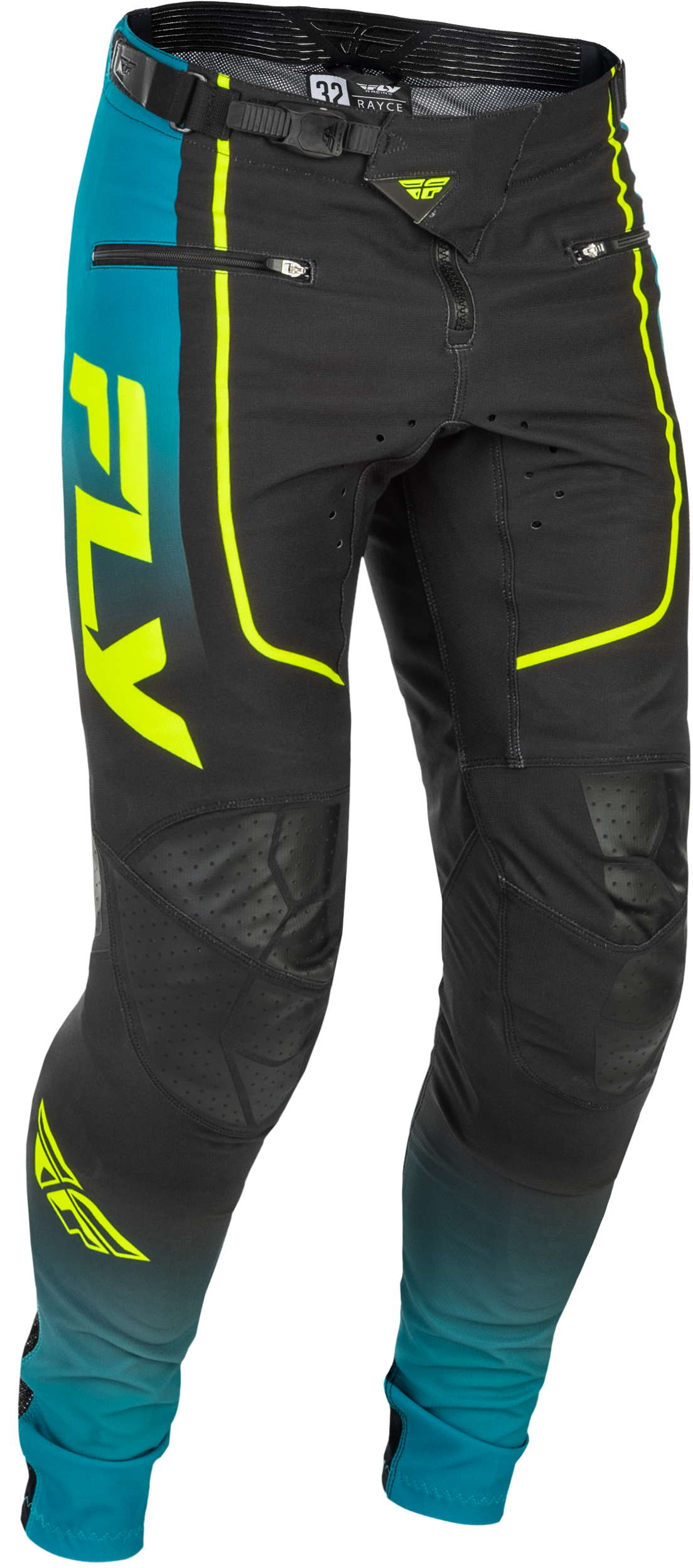 FLY Racing 2026 Youth Rayce Bicycle Teal/Black/Lime Jersey Pant Combo