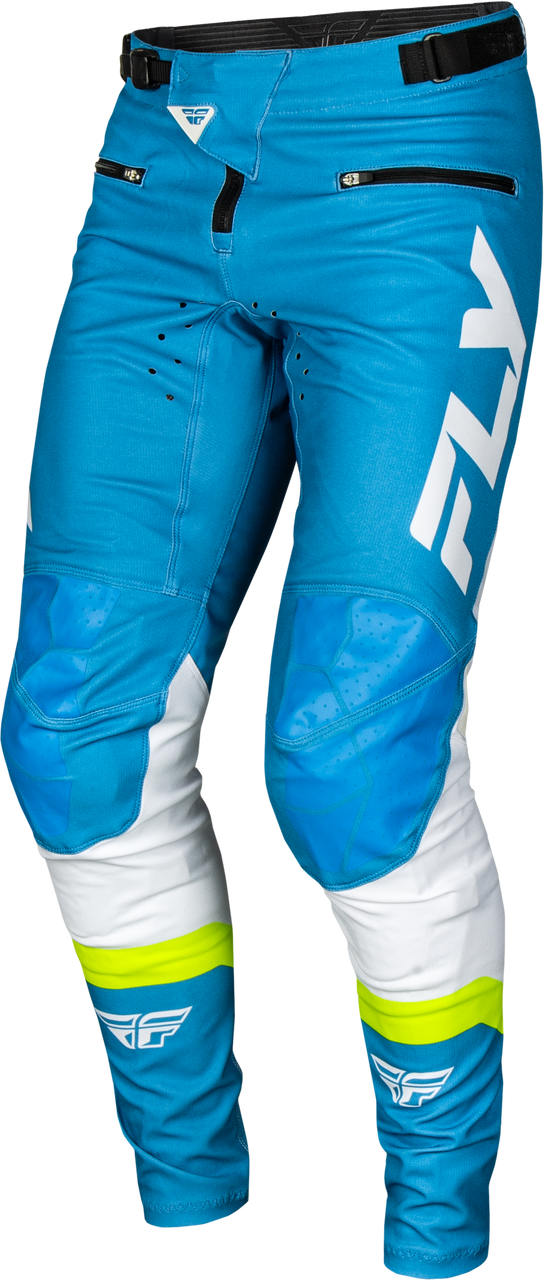 FLY Racing 2025 Youth Rayce Bicycle Pant Blue/White/Lime Green