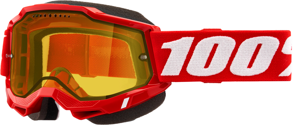 100% - 50021-00005 - ACCURI 2 SNOWMOBILE GOGGLE NEON RED YELLOW LENS