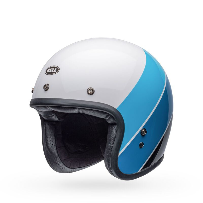 Bell Custom 500 Helmet White/Blue Rif