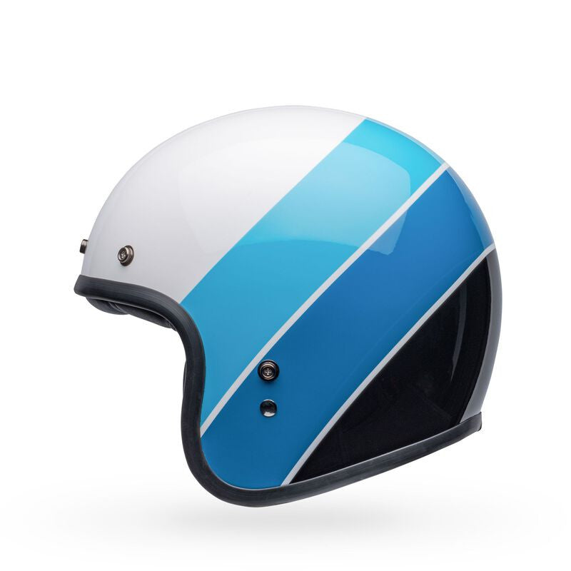 Bell Custom 500 Helmet White/Blue Rif