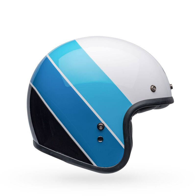 Bell Custom 500 Helmet White/Blue Rif