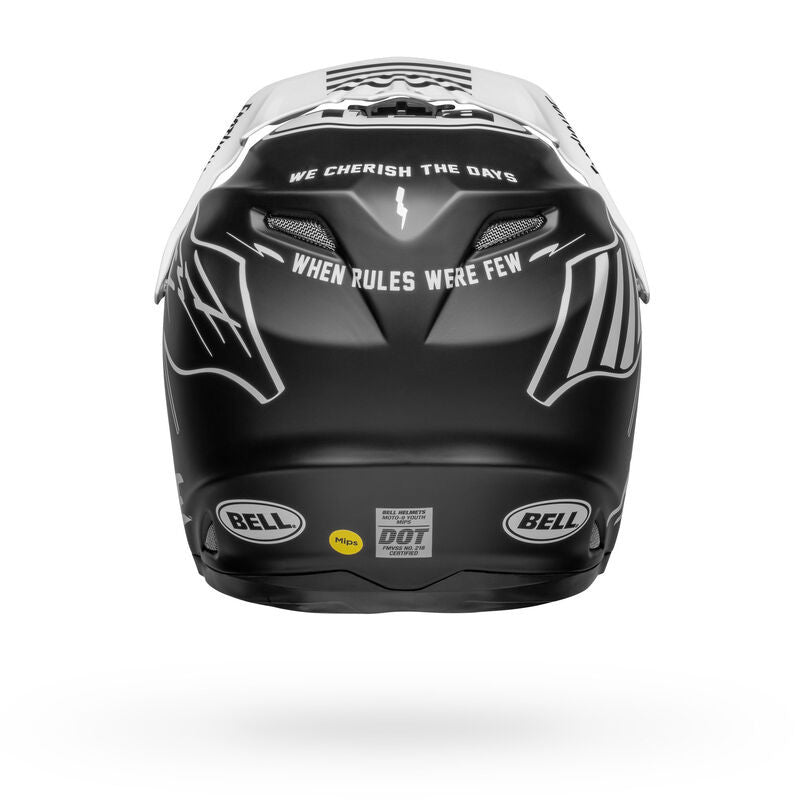 Bell Youth Moto-9 MIPS Offroad Helmet Matte Black/White Fasthouse Flying Colors